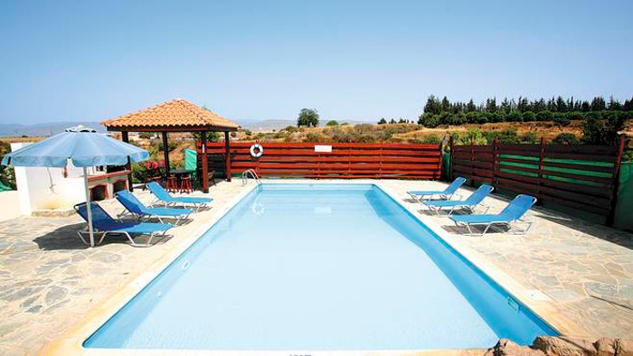 The swimming pool at Villa Ira on Cyprus