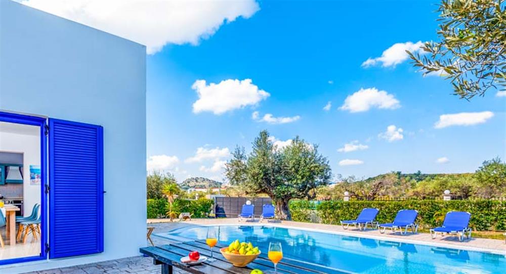 Blue Moon Villa in Kolymbia, Rhodes sleeps 6 people